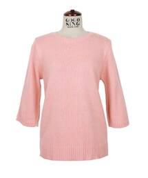 ベーシックフィット７分袖ニット(ニット/セーター)