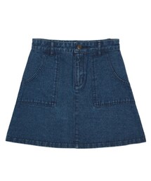 ビッグポケットＡＡラインデニムスカート(デニムスカート)