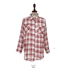 2Wayチェック柄シャツ(シャツ/ブラウス)
