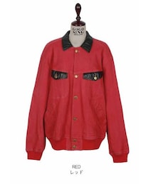 レザーポイントデニムジャケット(デニムジャケット)