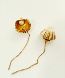 Gren | シェルモチーフのピアス
裏側にパールが隠れててツボ(ピアス（両耳用）)