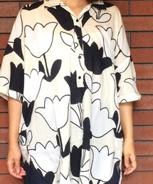marimekko | チューリップ柄のシャツワンピ(ワンピース)