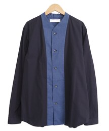 ETHOSENS | ETHOSENS SHIRT BLUE×NAVY(シャツ/ブラウス)