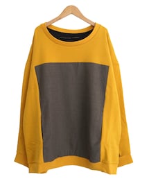 my beautiful landlet | My Beautiful Landlet FRENCH TERRY BOX TOPS YELLOW×GREY(スウェット)