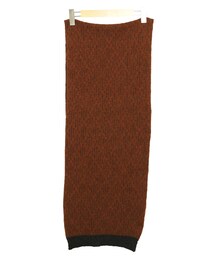 FRANK LEDER | FRANK LEDER WOOL STOLE DARK BROWN / KHAKI(ストール/ショール)