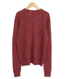 FRANK LEDER | FRANK LEDER WOOL LINEN SWEATER RED (ニット/セーター)
