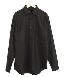 FRANK LEDER | FRANK LEDER LODEN WOOL SHIRT BLACK(シャツ/ブラウス)