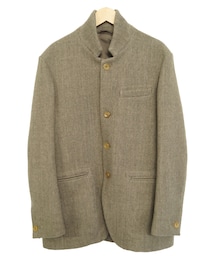 n-s | N-S JACKET BEIGE(ノーカラージャケット)