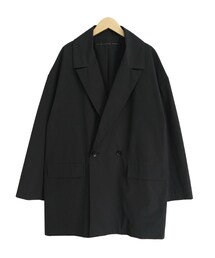 my beautiful landlet | My Beautiful Landlet BROAD DOUBLE JACKET BLACK(テーラードジャケット)