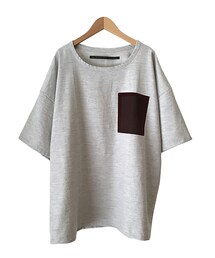my beautiful landlet | My Beautiful Landlet HI-SUMMER TEE LIGHT GREY / CHOCO(Tシャツ/カットソー)