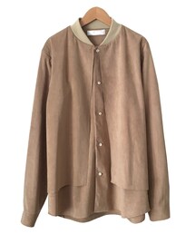 ETHOSENS | ETHOSENS ARTIFICIAL LEATHER TOP BEIGE(シャツ/ブラウス)