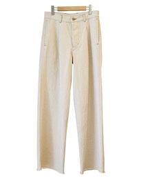  SHINYA KOZUKA 1 TACK BAGGY TROUSERS IVORY(デニムパンツ)
