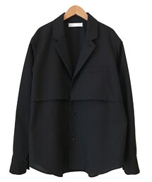  ETHOSENS SHIRT JACKET BLACK(その他アウター)