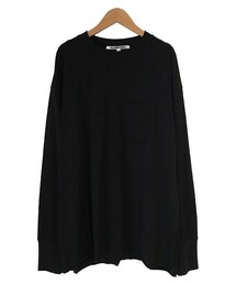 tim. long sleeve pocket tee BLACK(Tシャツ/カットソー)