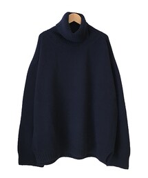 Edwina Horl TURTLENECK SWEATER NAVY(ニット/セーター)