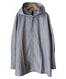 SHINYA KOZUKA SHIRTING HOODIE STRIPE(シャツ/ブラウス)