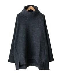 VOAAOV high-necked big knit CHARCOAL(ニット/セーター)
