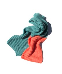 REALITY STUDIO BIG PLAID SCARF GREEN & CORAL(マフラー)