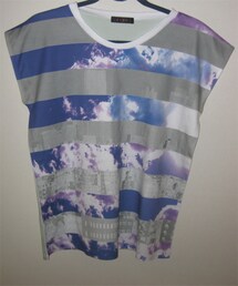 お空と都市のボーダーTEE(Tシャツ/カットソー)