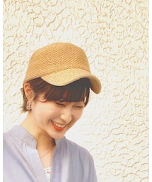 DOUBLE NAME | 夏らしい素材なので、通気性も良く使い回ししやすいです･:*+.\(( °ω° ))/.:+(キャップ)