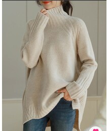 DHOLIC | リブラインハーフネックニット(ニット/セーター)