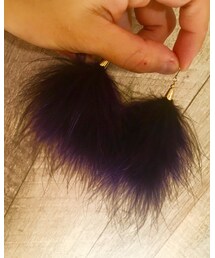 Jemica | ネイビーのファーピアス Navy fur pierce(イヤリング)