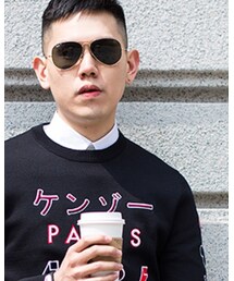 Karl & Joe 白色小方领衬衫 | シャツ/ブラウス