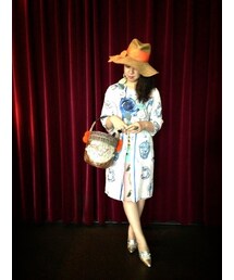 les Briqu'a braque | Les Briqu'a* braque　陶磁器プリントコート(ノーカラージャケット)