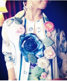 les Briqu'a braque | Les Briqu'a* braque　薔薇の転写プリントネックレス(ネックレス)