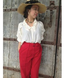 JOHN GALLIANO | ジョン・ガリアーノ/フリルブラウス(シャツ/ブラウス)