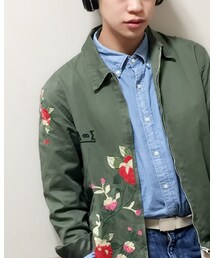 ZARA | 刺繍入りデニムボンバージャケット(ジャケット/アウター)