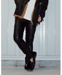 H&M | レザータッチパンツ(その他パンツ)