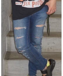 GU | GUのパンツをダメージ加工にリメイク🌈🌈(デニムパンツ)