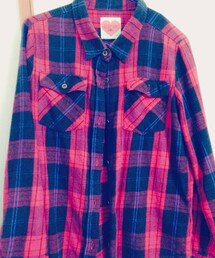 赤のチェックシャツ(＾ω＾)☝︎(シャツ/ブラウス)