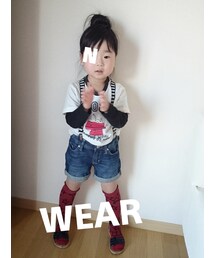 UNIQLO | おかあさんといっしょを見ながら踊りまくる〜🎵(Tシャツ/カットソー)