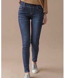 UNKNOWN. | 深呼吸牛仔褲 深藍(デニムパンツ)