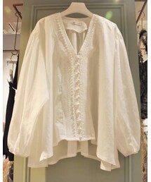 UNKNOWN. | 燒花蕾絲排扣罩衫(カーディガン/ボレロ)