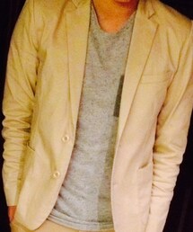 plain-me | 卡其西裝外套(スーツジャケット)