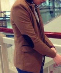 立領駝色西外(スーツジャケット)