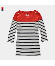 ボーダー七分丈Ｔシャツ(Tシャツ/カットソー)