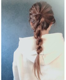 ヘアアレンジ | ねじねじミドルポニー★(ヘアアクセサリー)