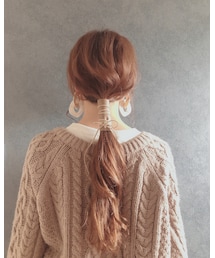 レザーと紐のアレンジ | ヘアアクセサリー