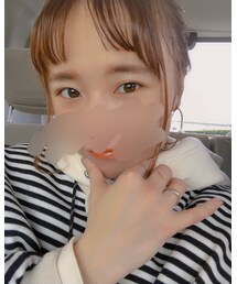 前髪&メイク✦ฺ | ベージュラメ×オレンジメイク🍊(ヘアアクセサリー)