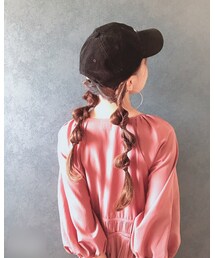 ヘアアレンジ★ | くるりんぱツインテール★(ヘアアクセサリー)
