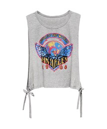歐美街頭設計老鷹圖側綁帶背心(Tシャツ/カットソー)