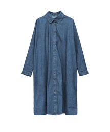 歐美時尚街頭寬版飛鼠牛仔襯衫外套(シャツ/ブラウス)