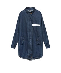 英文數字長板牛仔外套(シャツ/ブラウス)