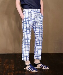 CARVEN | CANVAS PRINT MARKER TROUSERS
INK WHITE AND BLUE(その他パンツ)