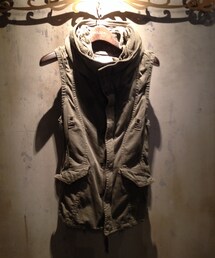 goa 硫化トリミングクロゼットフードベスト(その他アウター)