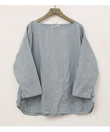 ARTEPOVERA | インディゴシャンブレーボートネックシャツ(シャツ/ブラウス)